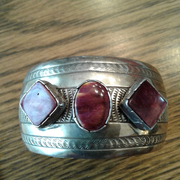 Native American Navajo Spiny Oyster Vintage Bracelet - Picture 5 of 10